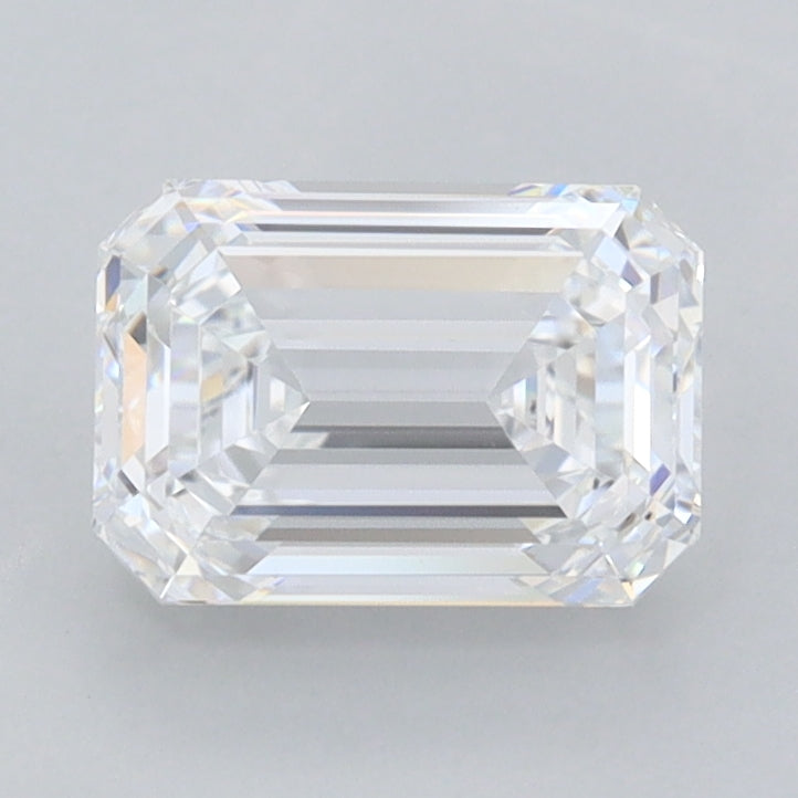1.50 Carat Emerald Shaped, Ideal Cut, E Color, FL Clarity, IGI Certified Lab Grown Diamond