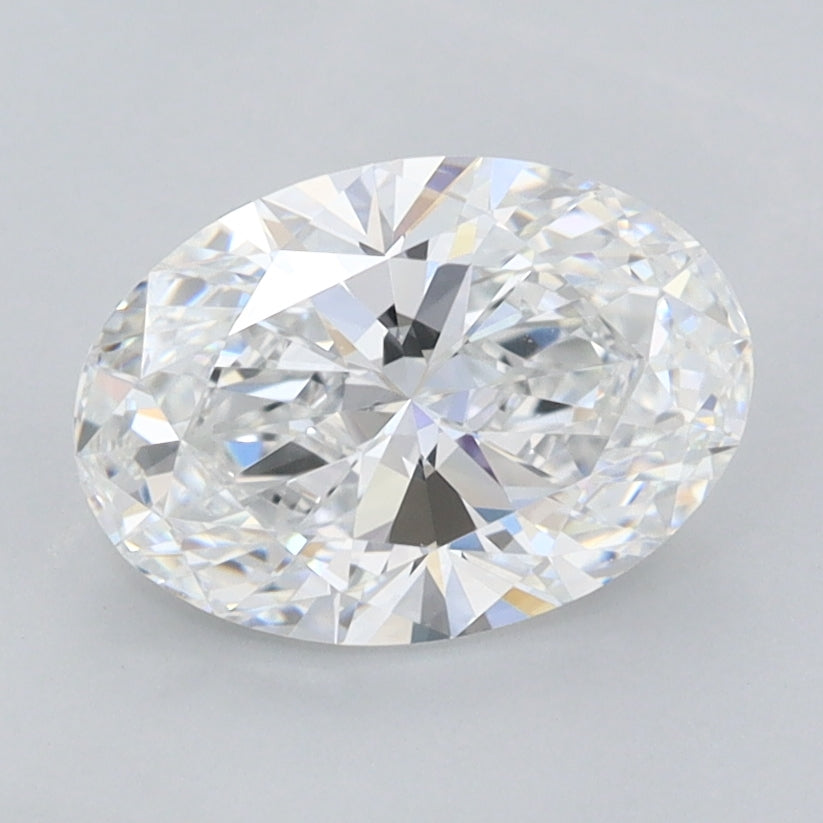 1.65 Carat Oval Shaped, Ideal Cut, E Color, FL Clarity, IGI Certified Lab Grown Diamond