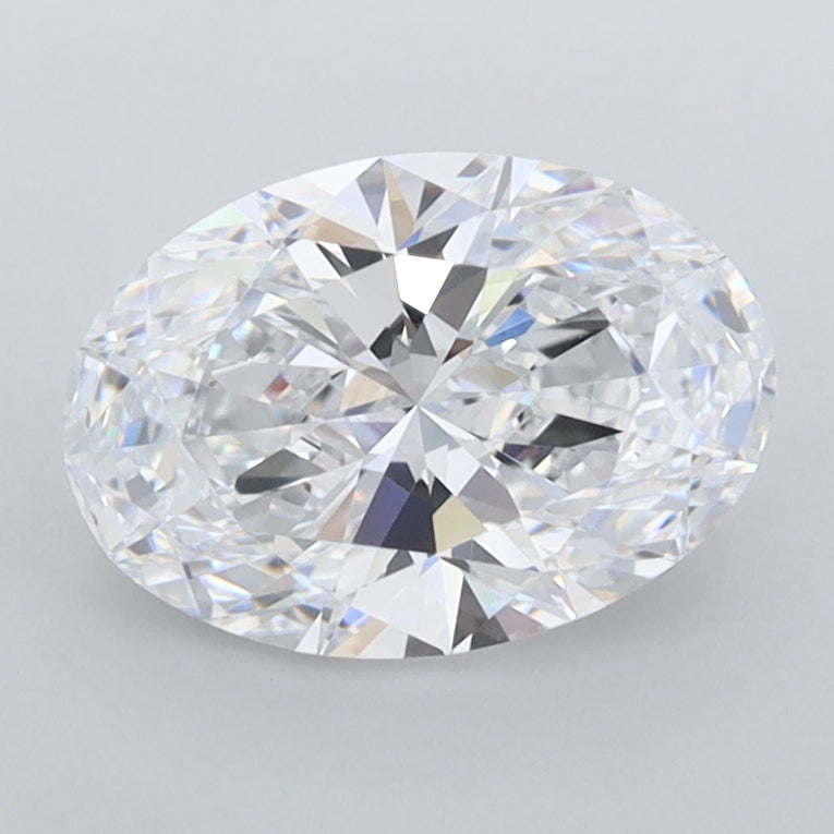 1.47 Carat Oval Shaped, Ideal Cut, D Color, FL Clarity, IGI Certified Lab Grown Diamond