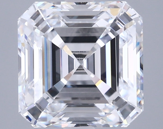 3.02 Carat Asscher Shaped, Ideal Cut, D Color, VVS1 Clarity, IGI Certified Lab Grown Diamond