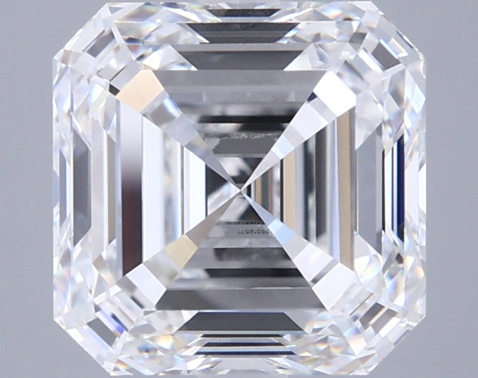 3.24 Carat Asscher Shaped, Ideal Cut, E Color, VVS1 Clarity, IGI Certified Lab Grown Diamond