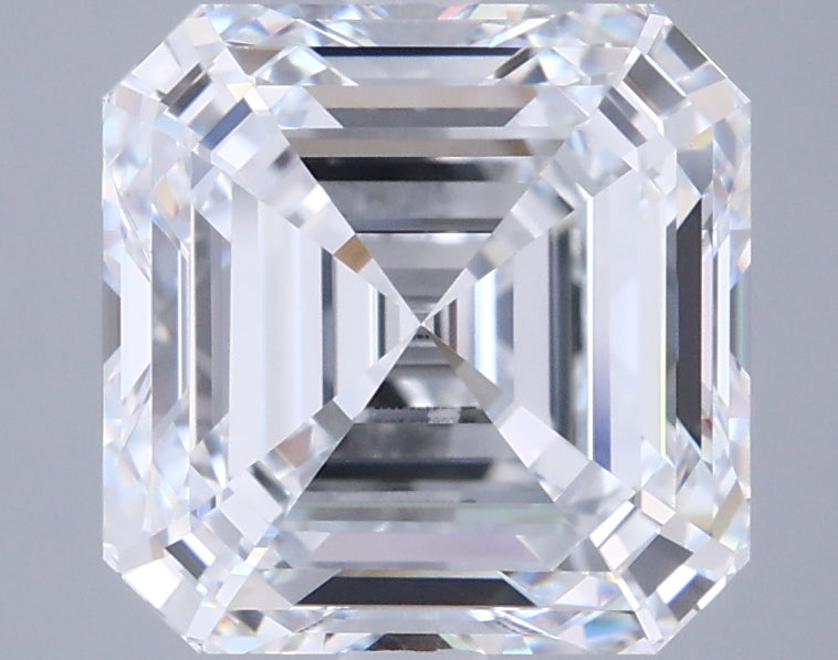 4.10 Carat Asscher Shaped, Ideal Cut, D Color, VVS1 Clarity, IGI Certified Lab Grown Diamond