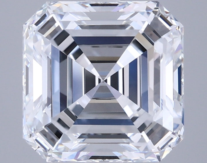 3.36 Carat Asscher Shaped, Ideal Cut, E Color, VVS1 Clarity, IGI Certified Lab Grown Diamond