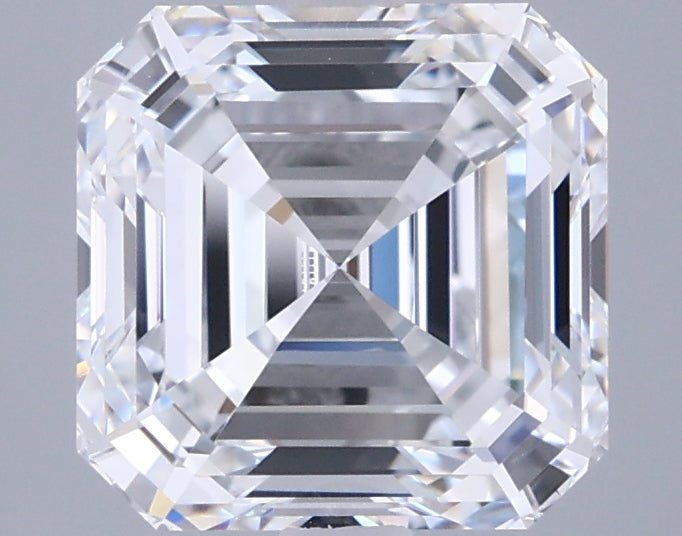 3.04 Carat Asscher Shaped, Excellent Cut, D Color, VVS1 Clarity, IGI Certified Lab Grown Diamond