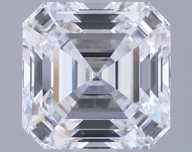 2.06 Carat Asscher Shaped, Ideal Cut, D Color, VVS1 Clarity, IGI Certified Lab Grown Diamond