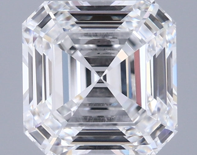 1.95 Carat Asscher Shaped, Ideal Cut, E Color, FL Clarity, IGI Certified Lab Grown Diamond