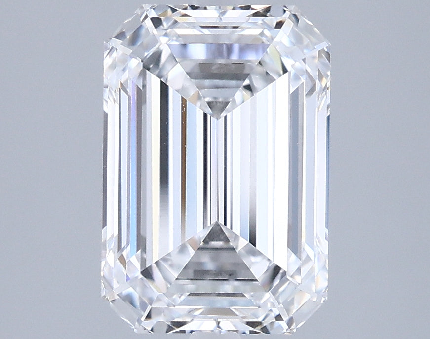 2.43 Carat Emerald Shaped, Ideal Cut, D Color, VVS1 Clarity, IGI Certified Lab Grown Diamond