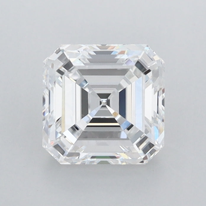 1.08 Carat Asscher Shaped, Ideal Cut, D Color, FL Clarity, IGI Certified Lab Grown Diamond