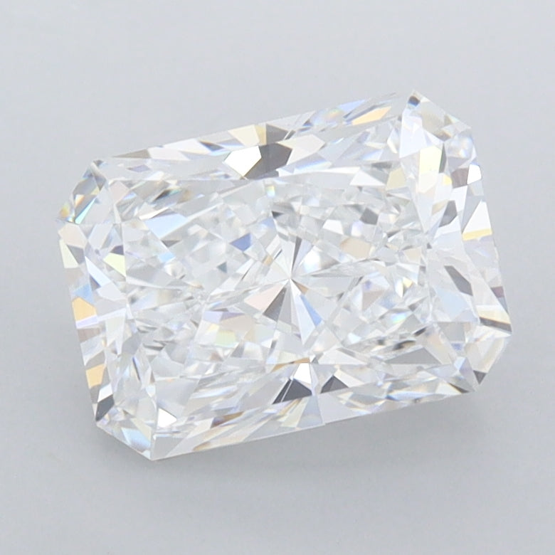 1.92 Carat Radiant Shaped, Excellent Cut, D Color, FL Clarity, IGI Certified Lab Grown Diamond