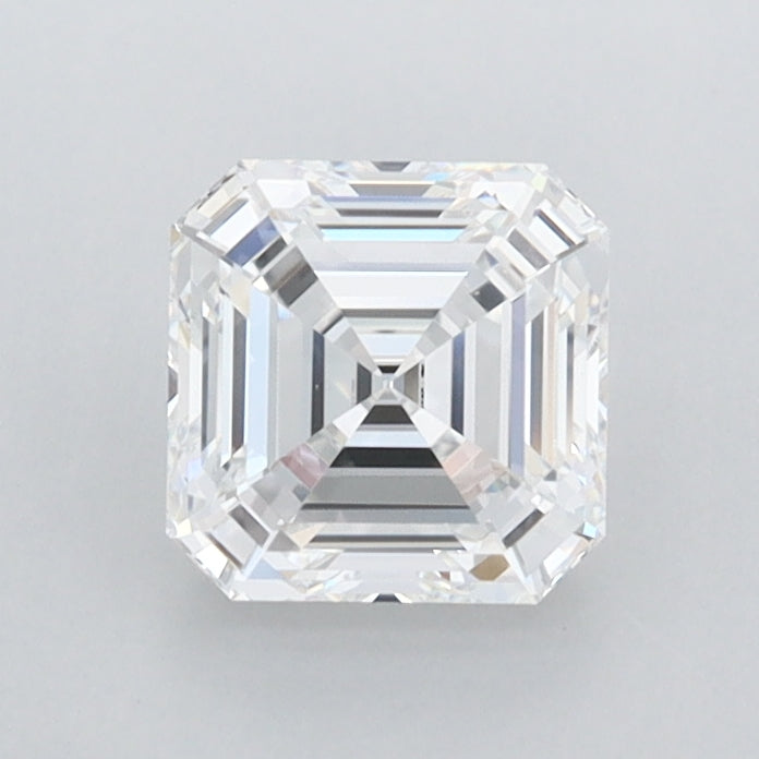 1.02 Carat Asscher Shaped, Ideal Cut, E Color, FL Clarity, IGI Certified Lab Grown Diamond