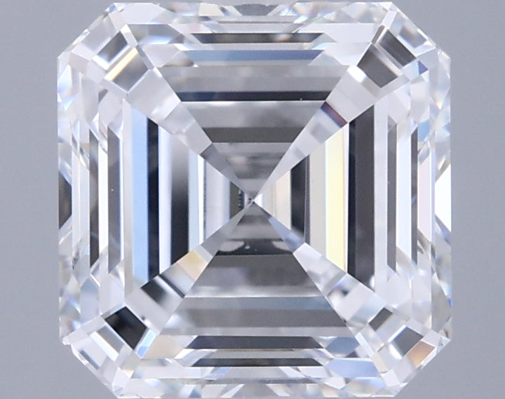 2.51 Carat Asscher Shaped, Ideal Cut, E Color, VVS1 Clarity, IGI Certified Lab Grown Diamond