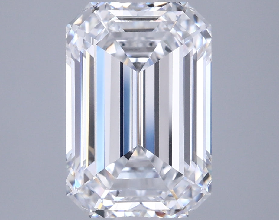 2.66 Carat Emerald Shaped, Ideal Cut, D Color, VVS1 Clarity, IGI Certified Lab Grown Diamond