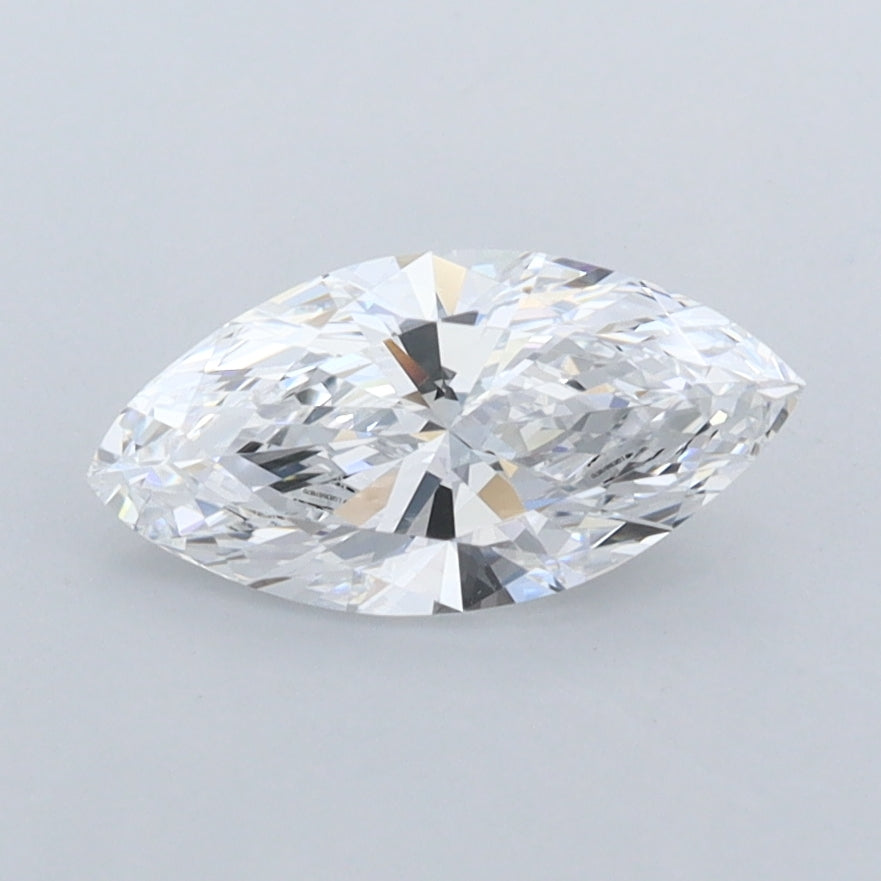 0.87 Carat Marquise Shaped, Ideal Cut, D Color, VVS1 Clarity, IGI Certified Lab Grown Diamond