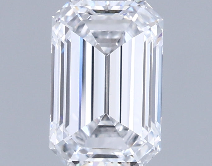 0.98 Carat Emerald Shaped, Ideal Cut, D Color, FL Clarity, IGI Certified Lab Grown Diamond