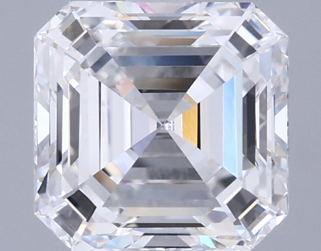 1.95 Carat Asscher Shaped, Ideal Cut, E Color, VVS1 Clarity, IGI Certified Lab Grown Diamond