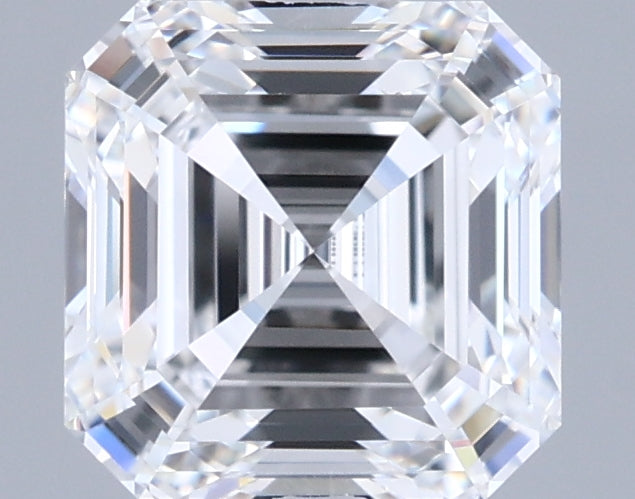 1.52 Carat Asscher Shaped, Ideal Cut, E Color, FL Clarity, IGI Certified Lab Grown Diamond