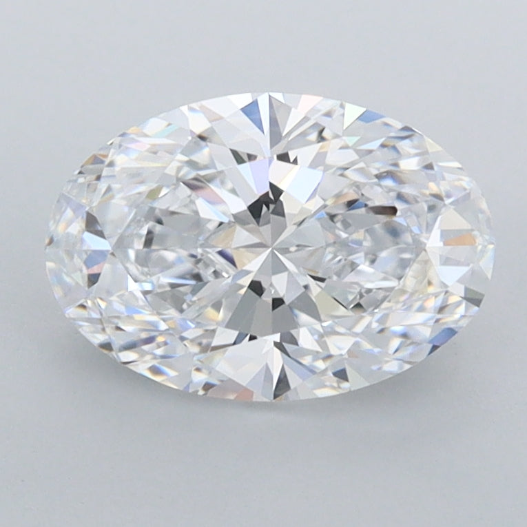 1.51 Carat Oval Shaped, Ideal Cut, D Color, FL Clarity, IGI Certified Lab Grown Diamond