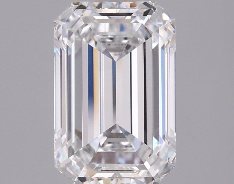 1.84 Carat Emerald Shaped, Ideal Cut, D Color, VVS1 Clarity, IGI Certified Lab Grown Diamond