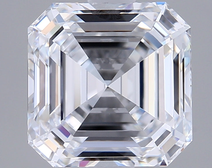 2.01 Carat Asscher Shaped, Ideal Cut, D Color, VVS1 Clarity, IGI Certified Lab Grown Diamond