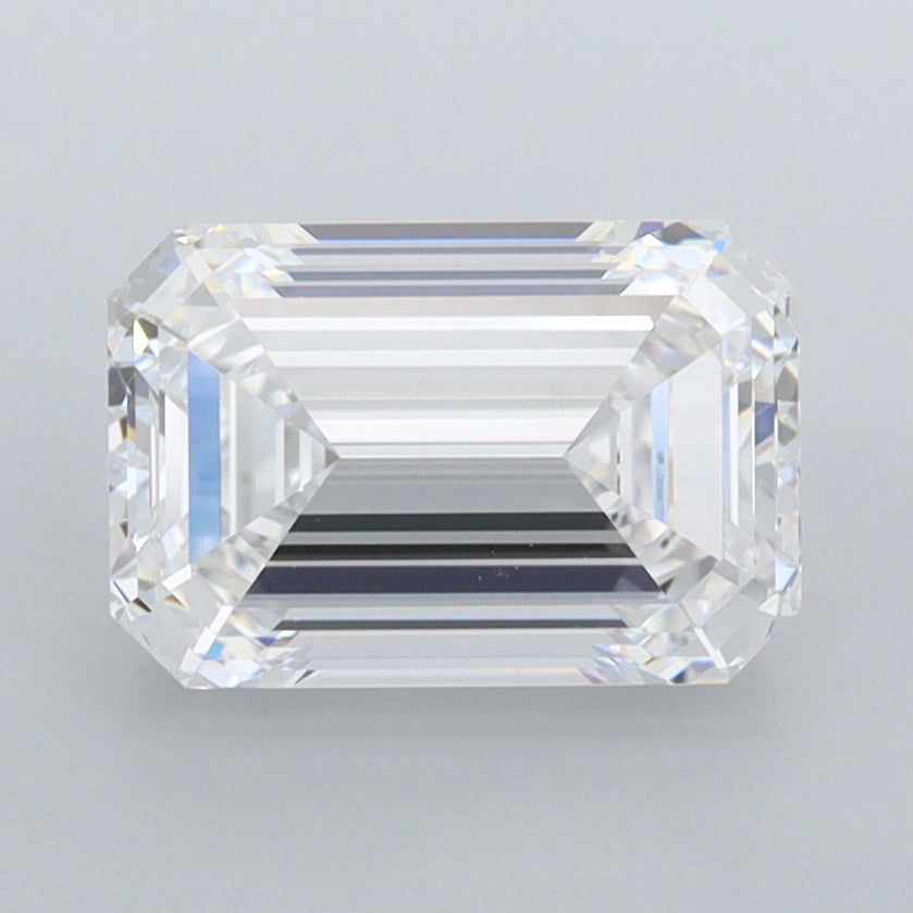 2.14 Carat Emerald Shaped, Ideal Cut, D Color, FL Clarity, IGI Certified Lab Grown Diamond