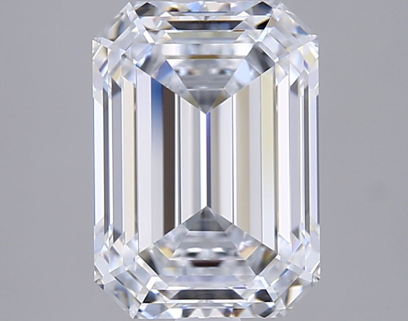 2.81 Carat Emerald Shaped, Ideal Cut, E Color, VVS1 Clarity, IGI Certified Lab Grown Diamond