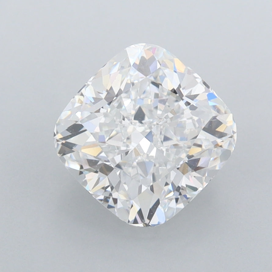 2.21 Carat Cushion Shaped, Ideal Cut, D Color, FL Clarity, IGI Certified Lab Grown Diamond