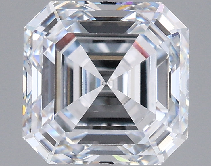 2.47 Carat Asscher Shaped, Ideal Cut, E Color, VVS1 Clarity, IGI Certified Lab Grown Diamond