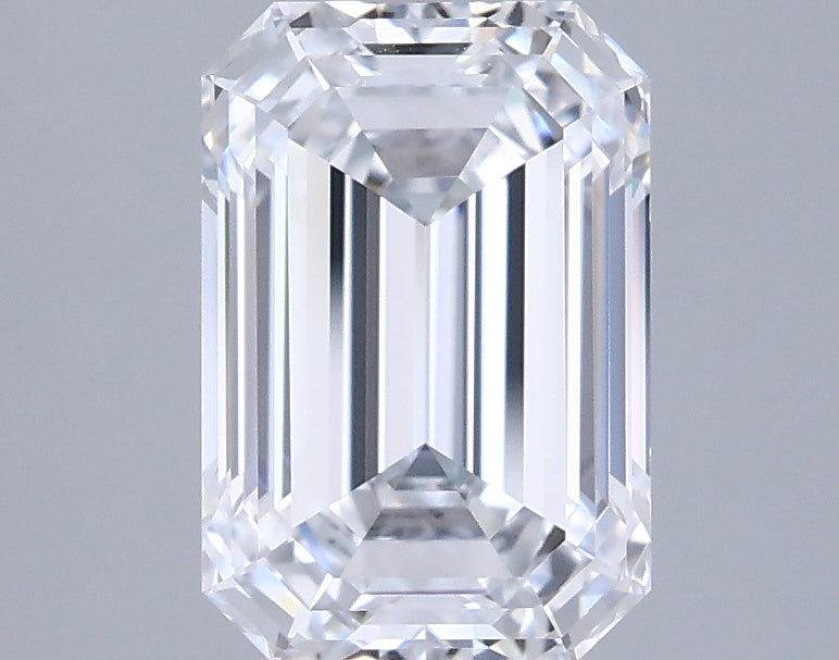 2.34 Carat Emerald Shaped, Ideal Cut, D Color, VVS1 Clarity, IGI Certified Lab Grown Diamond