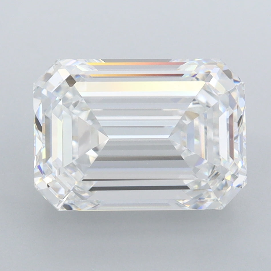 3.89 Carat Emerald Shaped, Ideal Cut, E Color, FL Clarity, IGI Certified Lab Grown Diamond