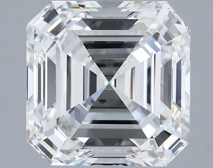 2.32 Carat Asscher Shaped, Ideal Cut, E Color, VVS1 Clarity, IGI Certified Lab Grown Diamond