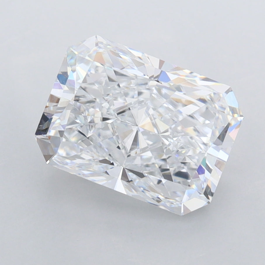 2.50 Carat Radiant Shaped, Ideal Cut, D Color, FL Clarity, IGI Certified Lab Grown Diamond