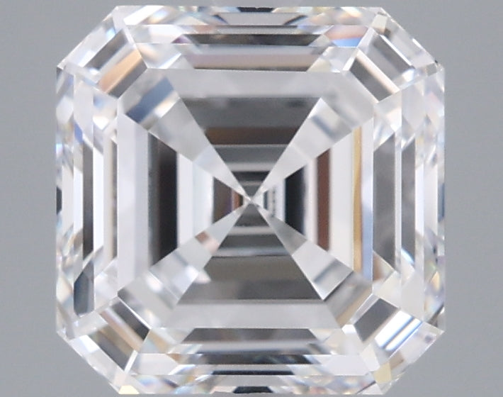 2.50 Carat Asscher Shaped, Ideal Cut, D Color, VVS1 Clarity, IGI Certified Lab Grown Diamond