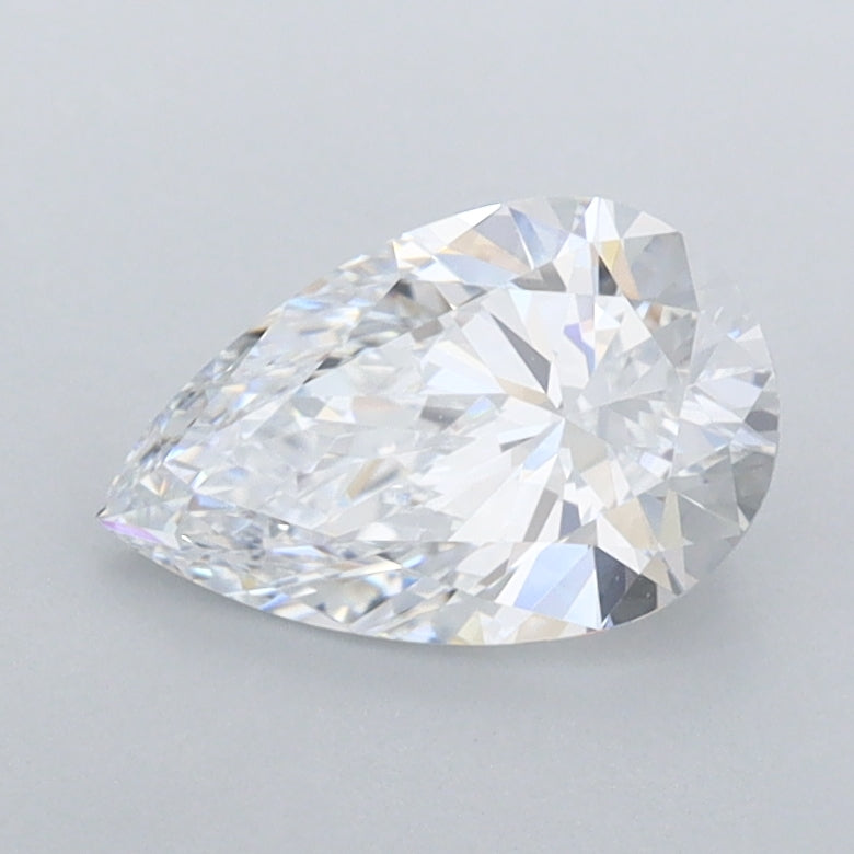 1.02 Carat Pear Shaped, Ideal Cut, D Color, FL Clarity, IGI Certified Lab Grown Diamond