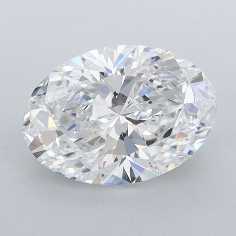 1.58 Carat Oval Shaped, Ideal Cut, D Color, FL Clarity, IGI Certified Lab Grown Diamond