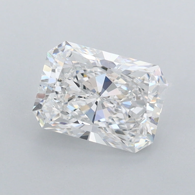 1.01 Carat Radiant Shaped, Ideal Cut, D Color, FL Clarity, IGI Certified Lab Grown Diamond
