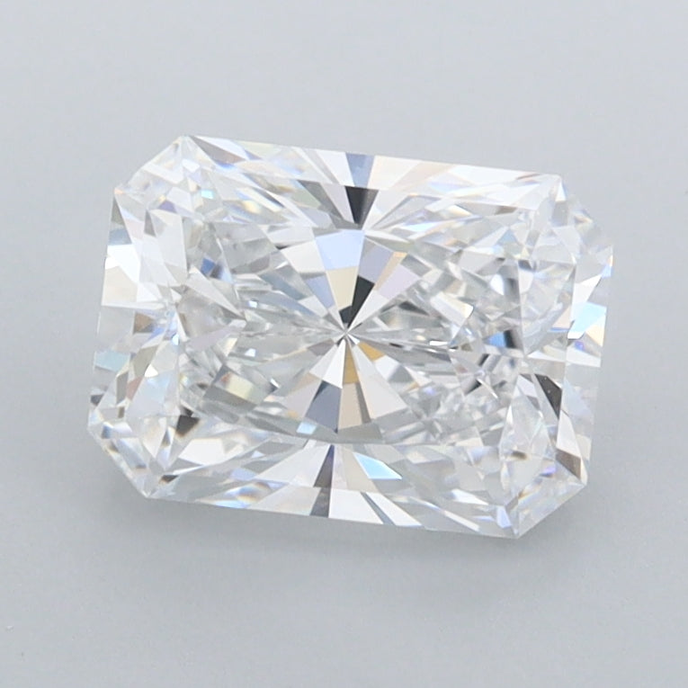 1.51 Carat Radiant Shaped, Ideal Cut, D Color, FL Clarity, IGI Certified Lab Grown Diamond