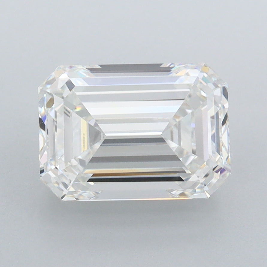 2.55 Carat Emerald Shaped, Ideal Cut, F Color, FL Clarity, IGI Certified Lab Grown Diamond