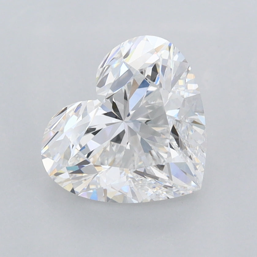 1.53 Carat Heart Shaped, Ideal Cut, D Color, FL Clarity, IGI Certified Lab Grown Diamond