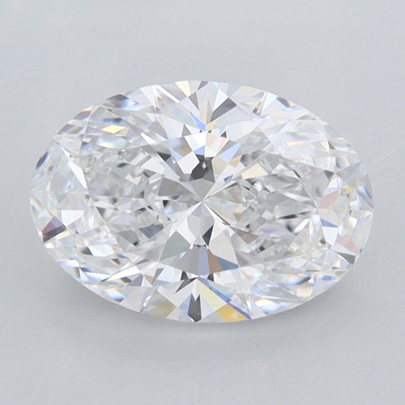 1.66 Carat Oval Shaped, Ideal Cut, D Color, FL Clarity, IGI Certified Lab Grown Diamond