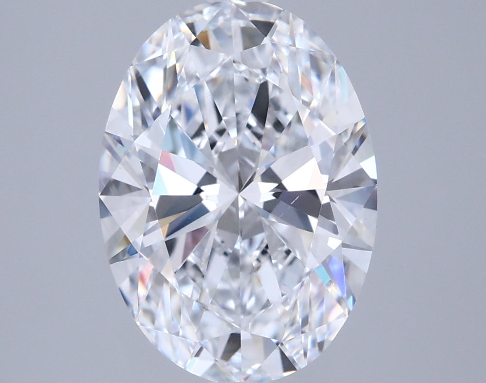 3.01 Carat Oval Shaped, Ideal Cut, D Color, VS2 Clarity, IGI Certified Lab Grown Diamond