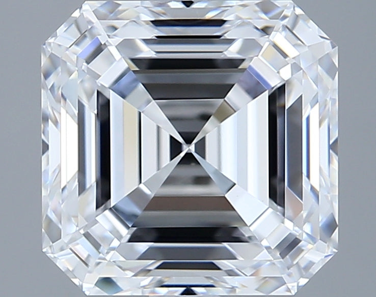 3.08 Carat Asscher Shaped, Ideal Cut, D Color, VVS1 Clarity, IGI Certified Lab Grown Diamond
