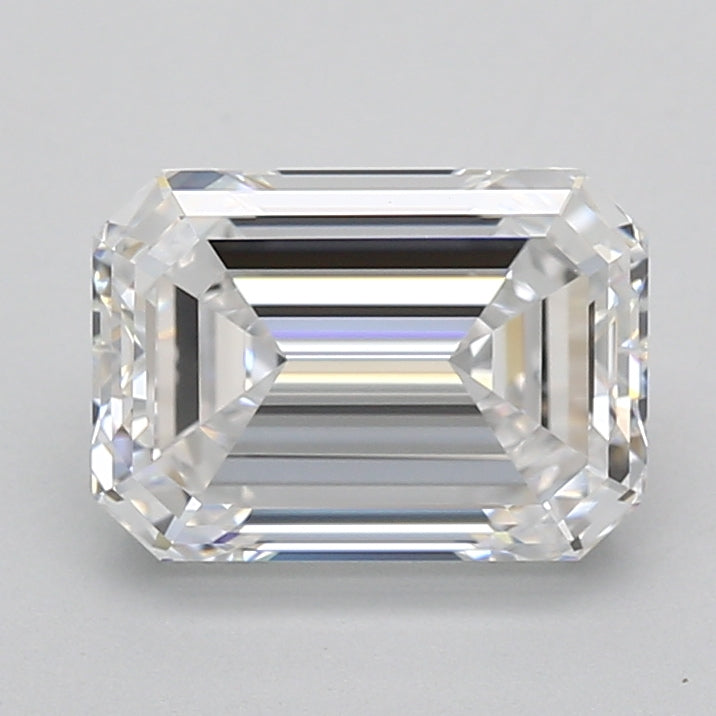 3.04 Carat Emerald Shaped, Ideal Cut, D Color, VVS1 Clarity, IGI Certified Lab Grown Diamond