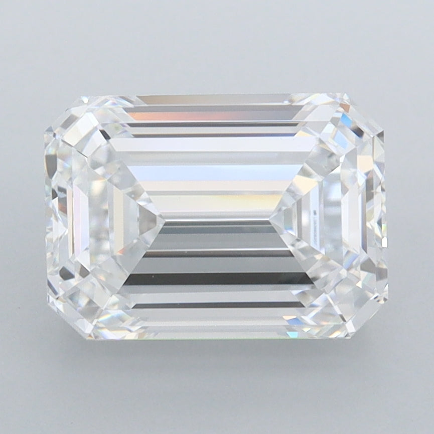 3.02 Carat Emerald Shaped, Ideal Cut, D Color, FL Clarity, IGI Certified Lab Grown Diamond