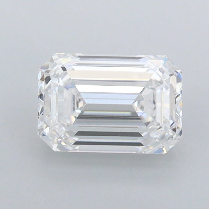 1.03 Carat Emerald Shaped, Ideal Cut, D Color, FL Clarity, IGI Certified Lab Grown Diamond
