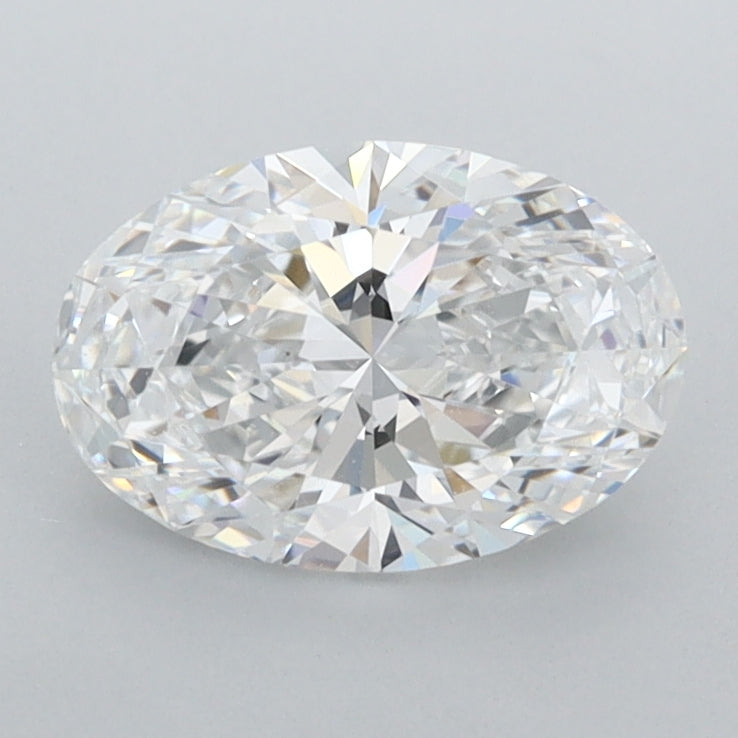 1.20 Carat Oval Shaped, Ideal Cut, D Color, FL Clarity, IGI Certified Lab Grown Diamond