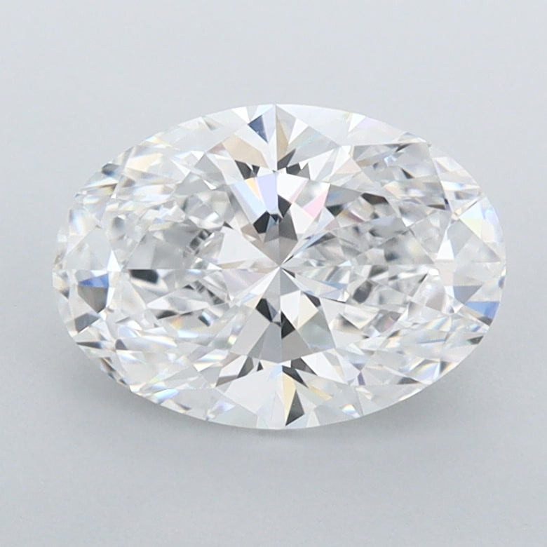 1.55 Carat Oval Shaped, Ideal Cut, D Color, FL Clarity, IGI Certified Lab Grown Diamond