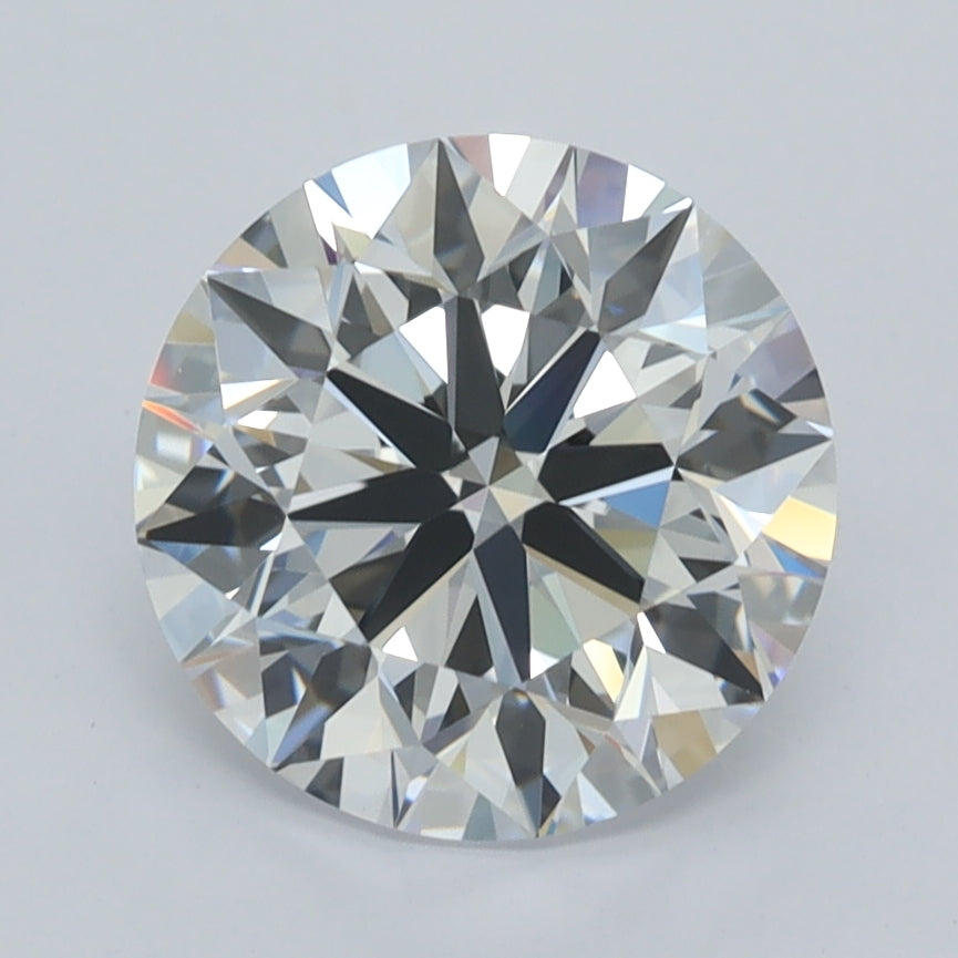 2.52 Carat Round Shaped, Ideal Cut, D Color, VVS1 Clarity, IGI Certified Lab Grown Diamond
