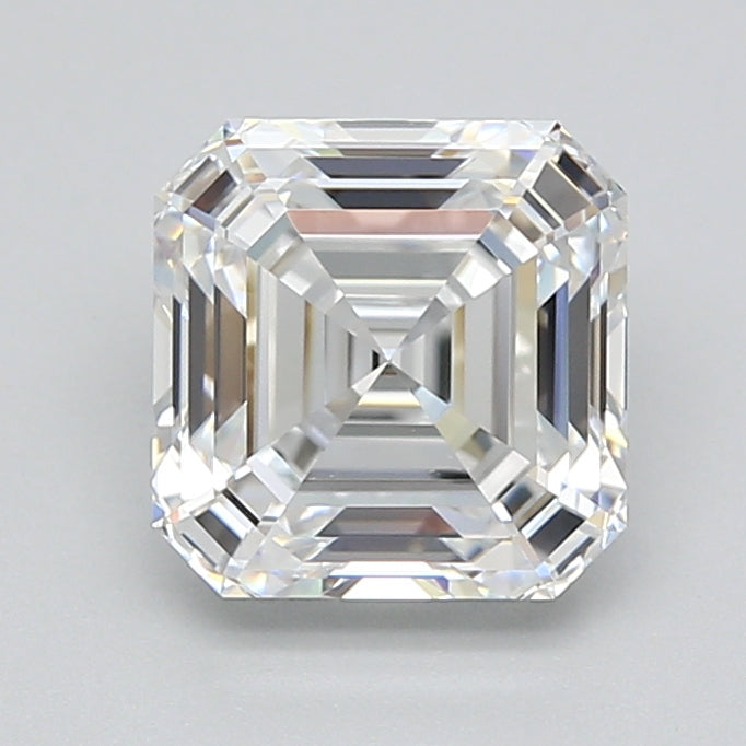 2.55 Carat Asscher Shaped, Ideal Cut, D Color, VVS1 Clarity, IGI Certified Lab Grown Diamond