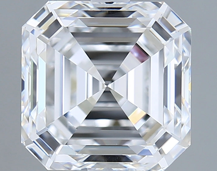 2.53 Carat Asscher Shaped, Ideal Cut, E Color, VVS1 Clarity, IGI Certified Lab Grown Diamond