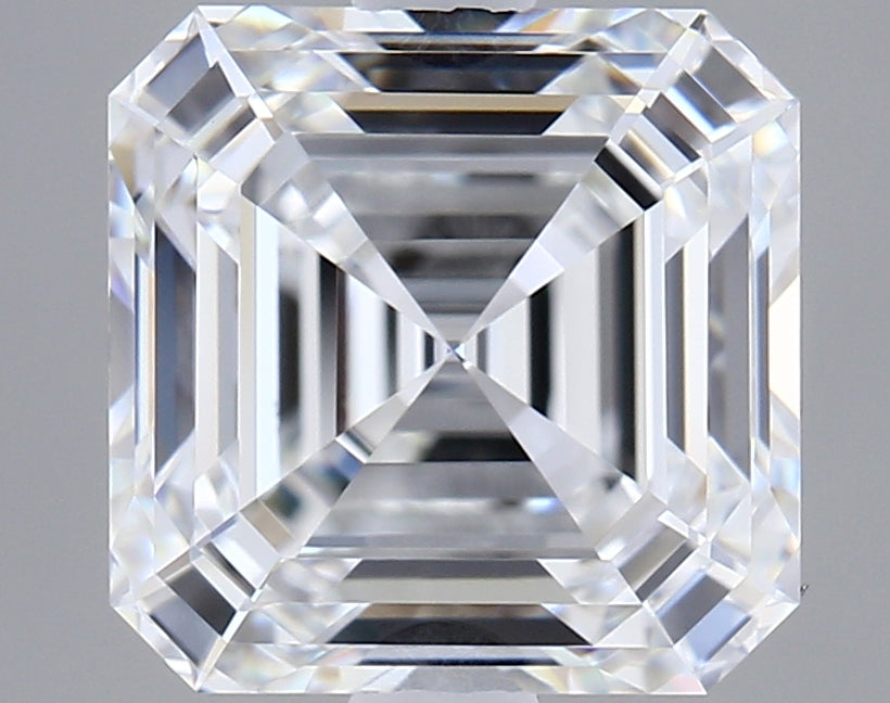 2.54 Carat Asscher Shaped, Ideal Cut, D Color, VVS1 Clarity, IGI Certified Lab Grown Diamond